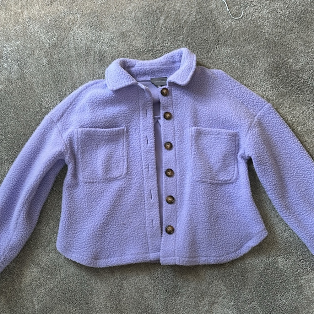 Super soft purple shacket